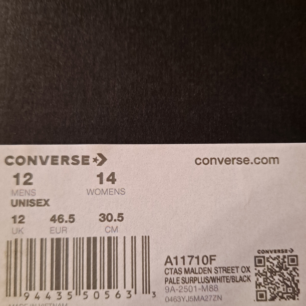 Chuck Taylor All Star Converse Men's Beige Canvas Sneakers Size 12 - Picture 8 of 8